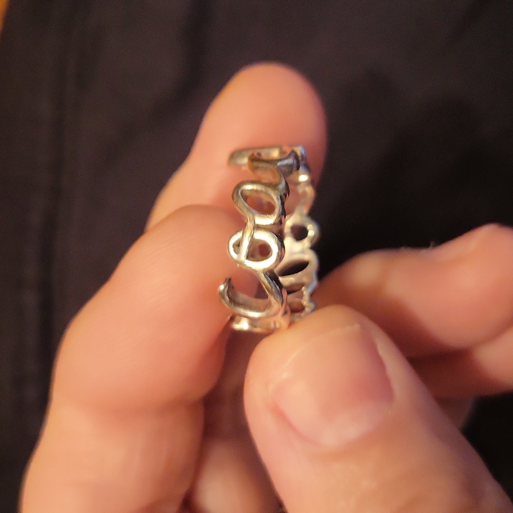 Coach Sterling Silver Script Ring - image 4